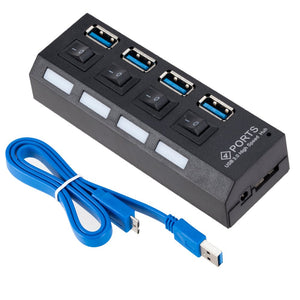 Planet Gates USB 3.0 Hub USB HUB Splitter Multi USB 3.0 Hub Multiple 4/7 Port Hub Splitter With Power Adapter Computer Accessories Hub For PC