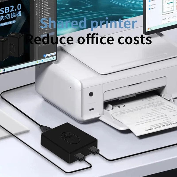 Planet Gates USB 3.0 KVM Switch USB Hub 1x2/2x1 Switcher USB3.0 Switch Shared Controller Splitter for Laptop Computer Printer Keyboard Mouse