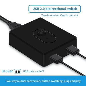 Planet Gates USB 3.0 KVM Switch USB Hub 1x2/2x1 Switcher USB3.0 Switch Shared Controller Splitter for Laptop Computer Printer Keyboard Mouse