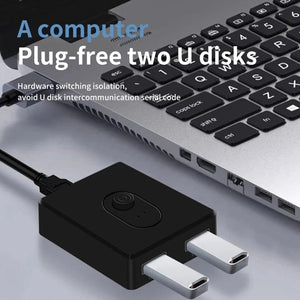 Planet Gates USB 3.0 Switcher KVM Switch 1x2/2x1 Bidirectional USB Hub for Computer Laptop to Keyboard Mouse Printer U Disk USB 2.0 Extender