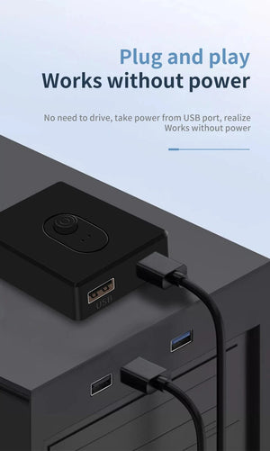 Planet Gates USB 3.0 Switcher KVM Switch 1x2/2x1 Bidirectional USB Hub for Computer Laptop to Keyboard Mouse Printer U Disk USB 2.0 Extender