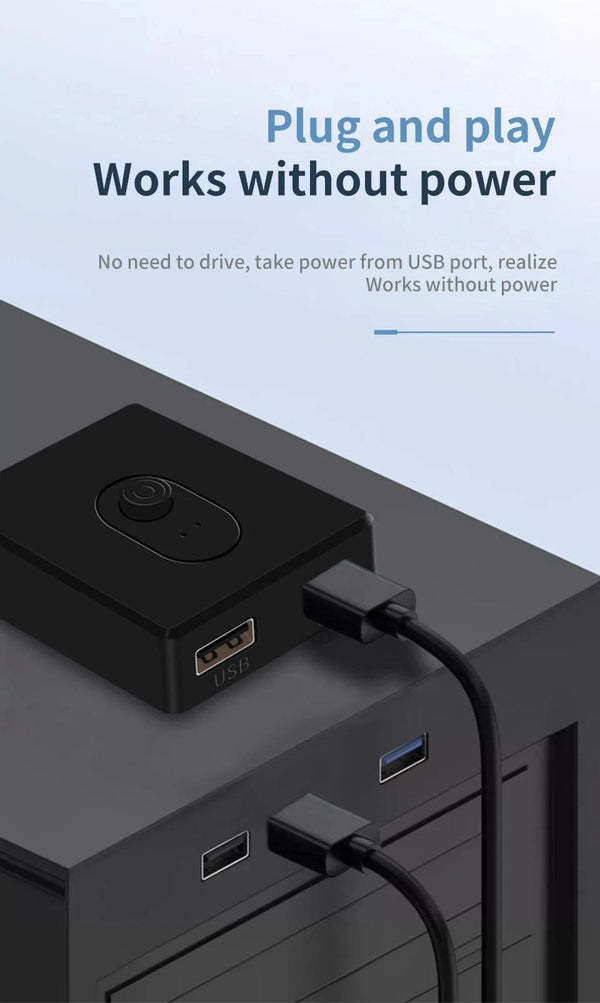 Planet Gates USB 3.0 Switcher KVM Switch 1x2/2x1 Bidirectional USB Hub for Computer Laptop to Keyboard Mouse Printer U Disk USB 2.0 Extender