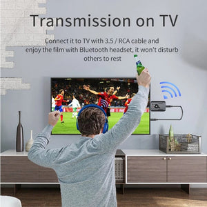 Planet Gates USB & 3.5mm AUX Bluetooth 5.3 Dongle Audio Receiver Transmitter Music Adapter For PC Mp3 Speaker TV Wireless Earphone Car Radio