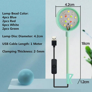 Planet Gates USB Aquarium Light 3W 5V LED Waterproof Fish Tank Lighting Underwater Fish Lamp Aquariums Decor Plant Lamp Mini Fish Tank Light