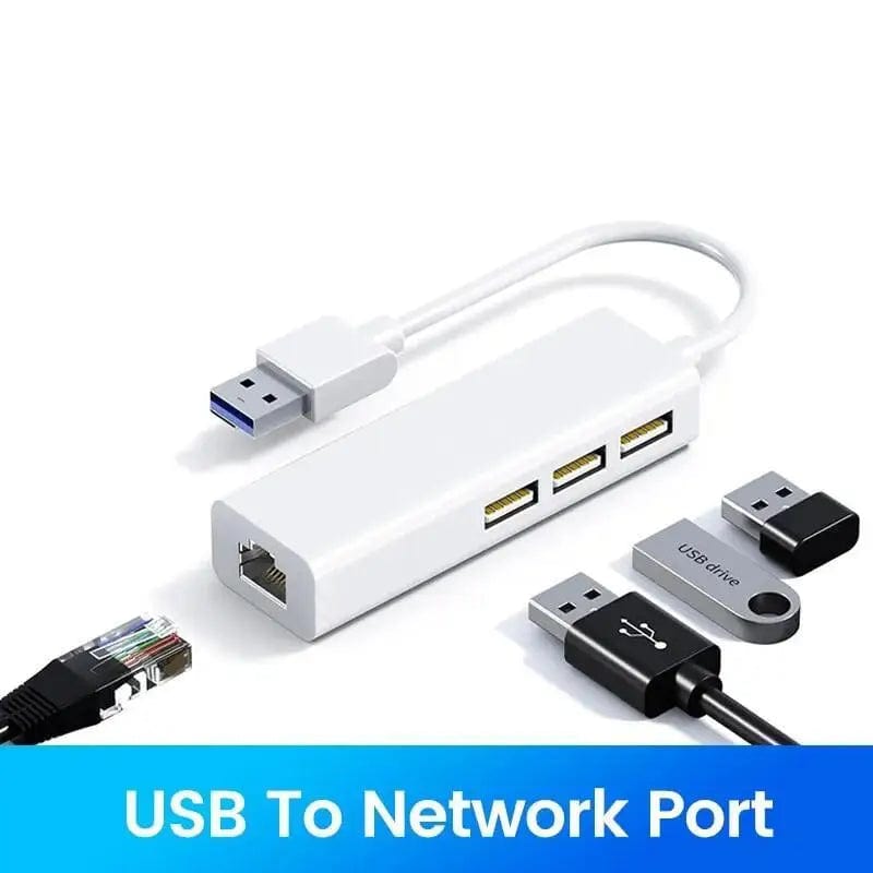 Planet Gates USB C HUB 100Mbps 3 Ports USB 2.0 Type C HUB USB to Rj45 Lan Ethernet Adapter for Lenovo Xiaomi Macbook Pro Air PC Accessories
