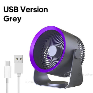 Planet Gates USB Grey KINSCOTER Multifunctional Electric Fan Circulator Wireless Portable Home Quiet Ventilator Desktop Wall Ceiling Fan Air Cooler