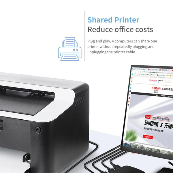 Planet Gates USB KVM Switch Adapter 2 Input 4 Output USB Switch KVM Switcher Printer Sharer For Computer Keyboard Mouse Sharer Controller