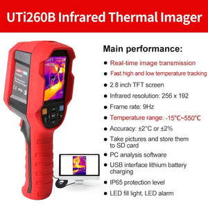 Planet Gates UTI260B / spain UNI-T UTI260B HD 256X192 Pixels Industrial Thermal Imager Camera Temperature Imaging Circuit Electrical Maintenance