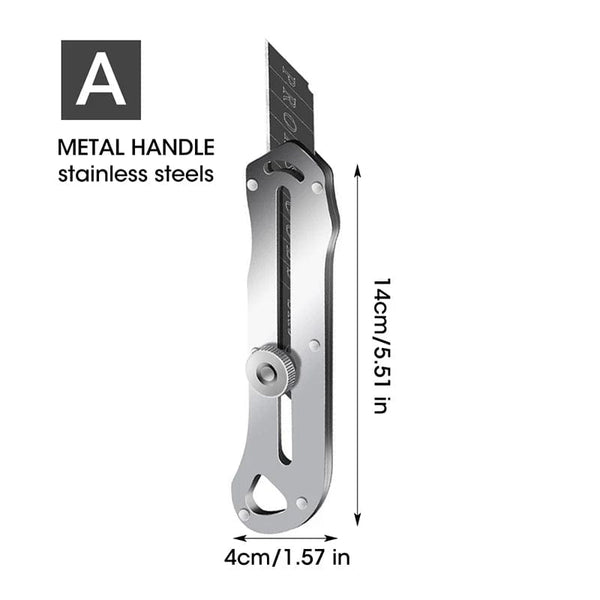 Planet Gates Utility knife A Durable Industrial Utility Knife,Replaceable High Carbon Steel Blade,Stainless Steel Paper Cutter,Office Art Student Supplies