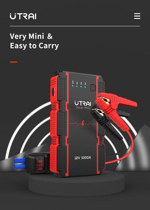 Planet Gates UTRAI 1000A Jump Starter Power Bank Starting Device Portable Emergency Booster for 12V Vehicles Small Trucks