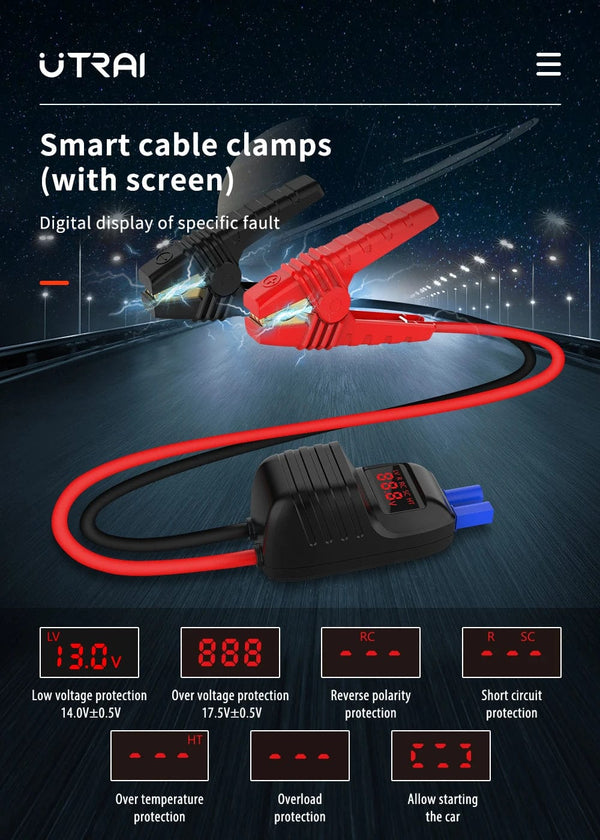 Planet Gates UTRAI 1000A Jump Starter Power Bank Starting Device Portable Emergency Booster for 12V Vehicles Small Trucks