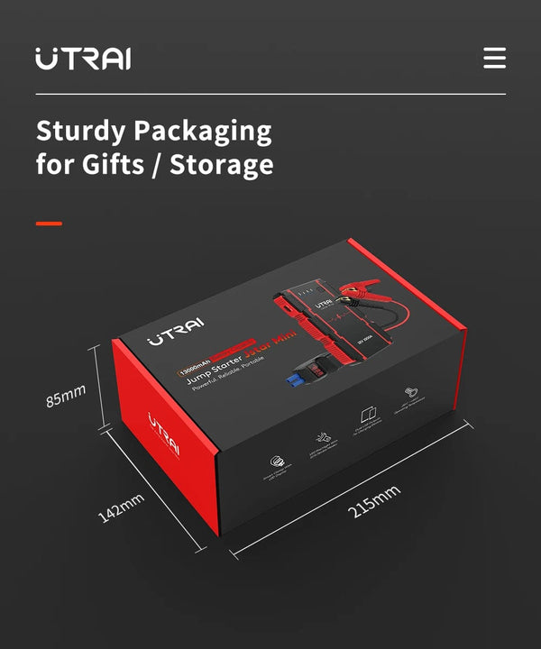 Planet Gates UTRAI 1000A Jump Starter Power Bank Starting Device Portable Emergency Booster for 12V Vehicles Small Trucks