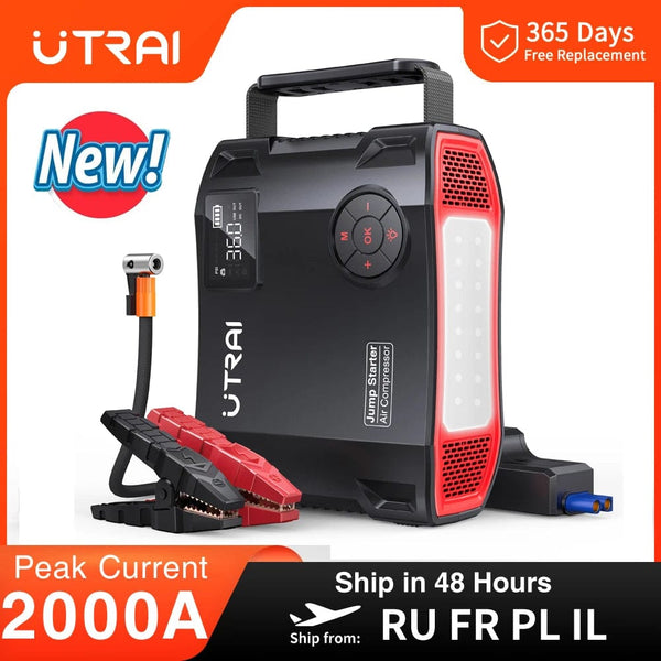 Planet Gates UTRAI 2000A  4 In 1 Jump Starter  Power Pack Portable Car Battery Booster Auto Starting Device for Petrol Diesel Vehicles