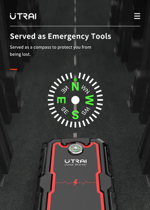 Planet Gates UTRAI 2000A Jump Starter Power Bank Portable Charger Starting Device For 8.0L/6.0L Emergency Car Battery Jump Starter