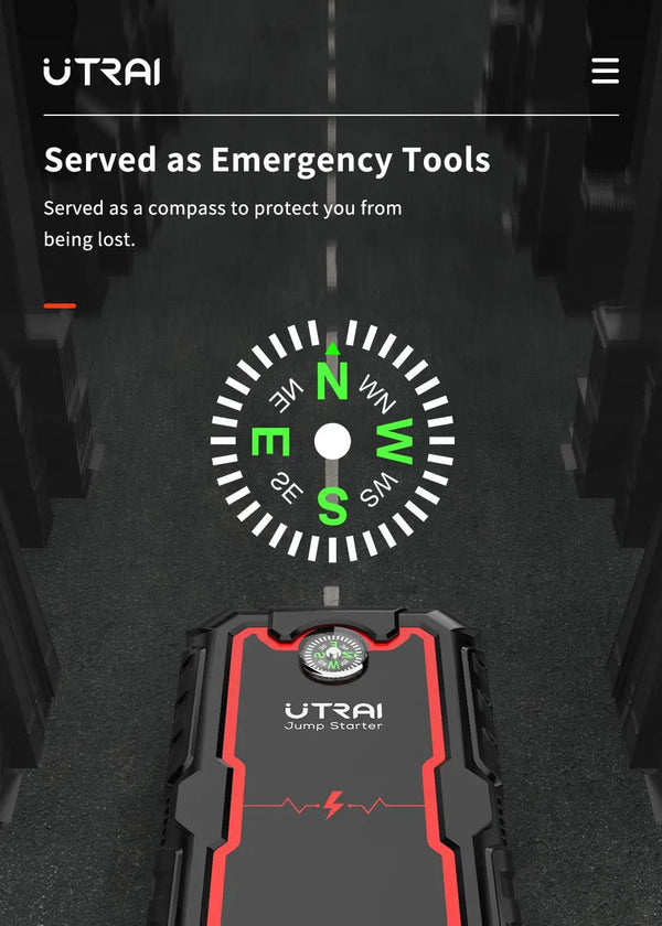 Planet Gates UTRAI 2000A Jump Starter Power Bank Portable Charger Starting Device For 8.0L/6.0L Emergency Car Battery Jump Starter