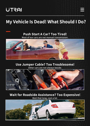 Planet Gates UTRAI 2000A Jump Starter Power Bank Portable Charger Starting Device For 8.0L/6.0L Emergency Car Battery Jump Starter