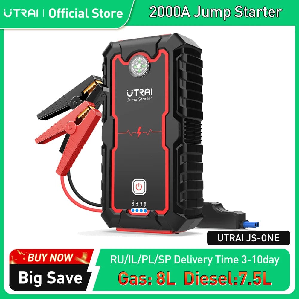 Planet Gates UTRAI Power Bank  2000A Jump Starter Portable Charger Car Booster 12V Auto Starting Device Emergency Car Battery Starter