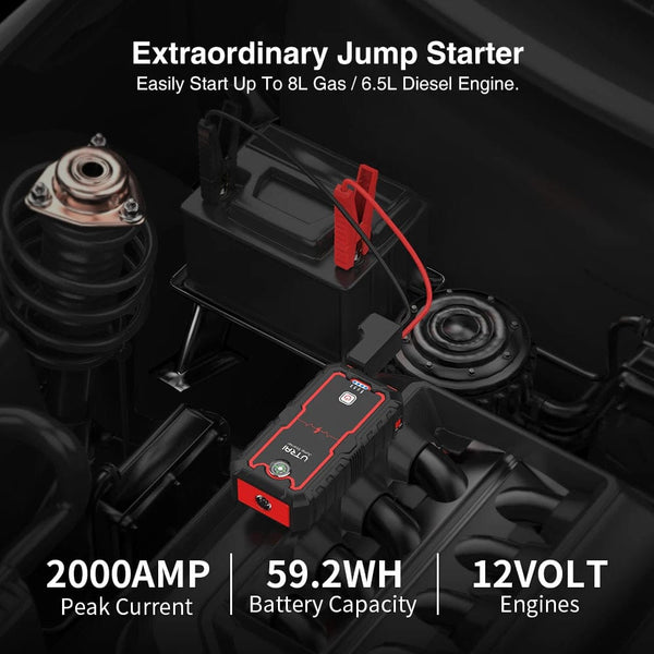Planet Gates UTRAI Power Bank  2000A Jump Starter Portable Charger Car Booster 12V Auto Starting Device Emergency Car Battery Starter