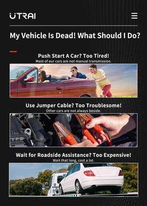 Planet Gates UTRAI Power Bank  2000A Jump Starter Portable Charger Car Booster 12V Auto Starting Device Emergency Car Battery Starter