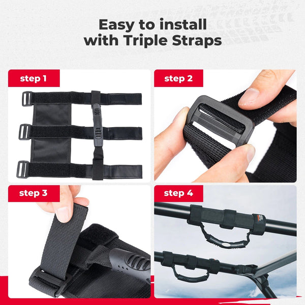 Planet Gates UTV ATV Sports Roll Bar Cages Grab Handle Hold For Jeep For Can-am Commander Maverick x3 1000 Compatible with Polaris RZR Ranger