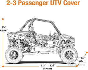Planet Gates UTV Utility Vehicle Storage Cover For Can-Am Maverick X3 Defender Max HD10 HD8 Compatible with Polaris RZR 4 XP 1000 900