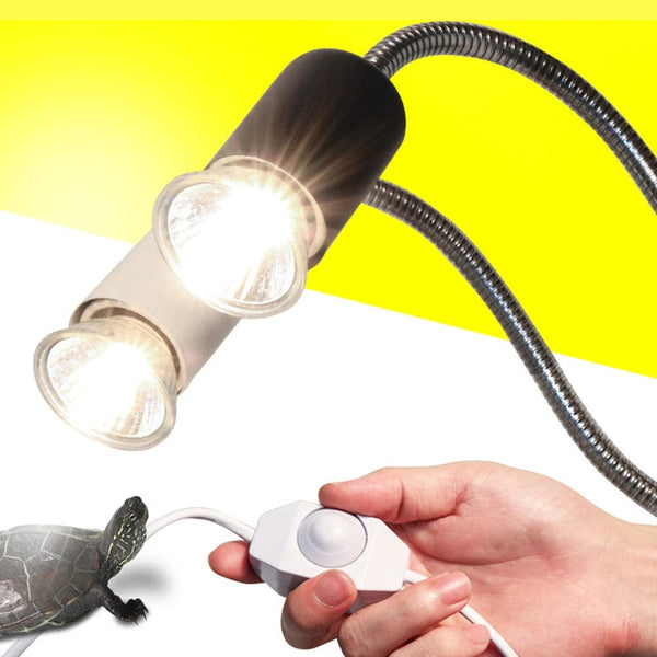 Planet Gates UVA+UVB 3.0 Reptile Lamp Set Clip-on Lamp Holder Bulb Thermometer Hygrometer Turtle Tortoises Lizard Sunlight Basking Heat Light