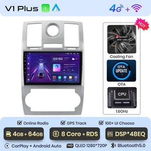 Planet Gates V1.C (1GB-32GB) / Poland Junsun Car Radio For Chrysler 300C Aspen 2004 - 2008 wireless CarPlay Android Auto car intelligent systems No 2 din 2din DVD