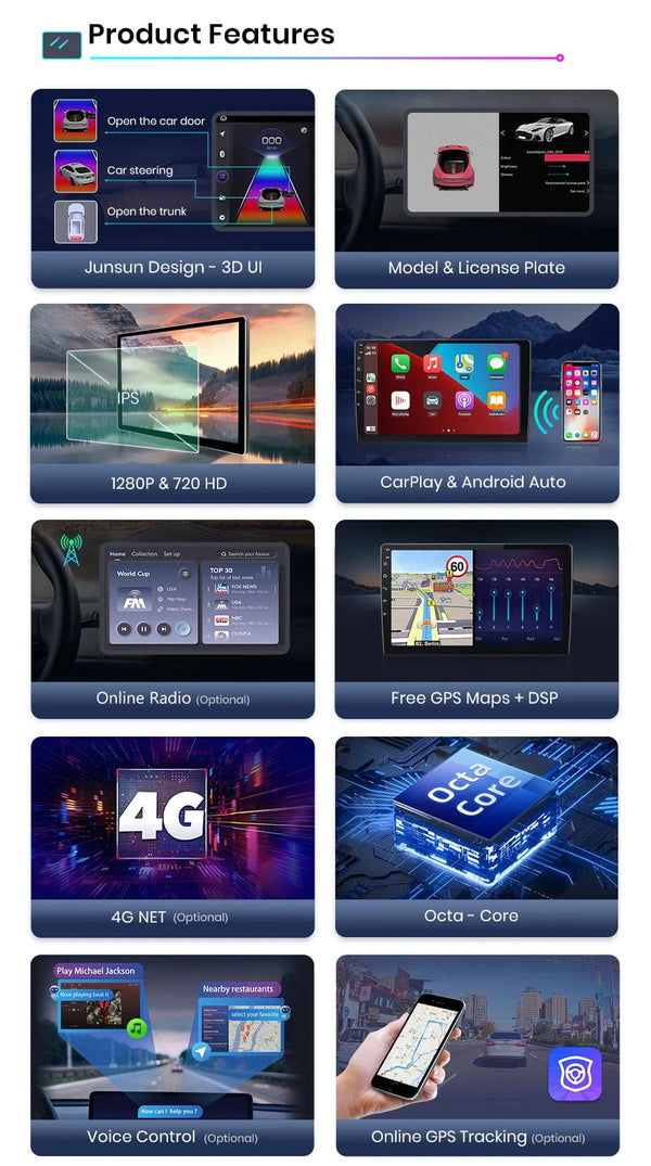Planet Gates V1.C (1GB-32GB) / Poland Junsun Car Radio For Chrysler 300C Aspen 2004 - 2008 wireless CarPlay Android Auto car intelligent systems No 2 din 2din DVD