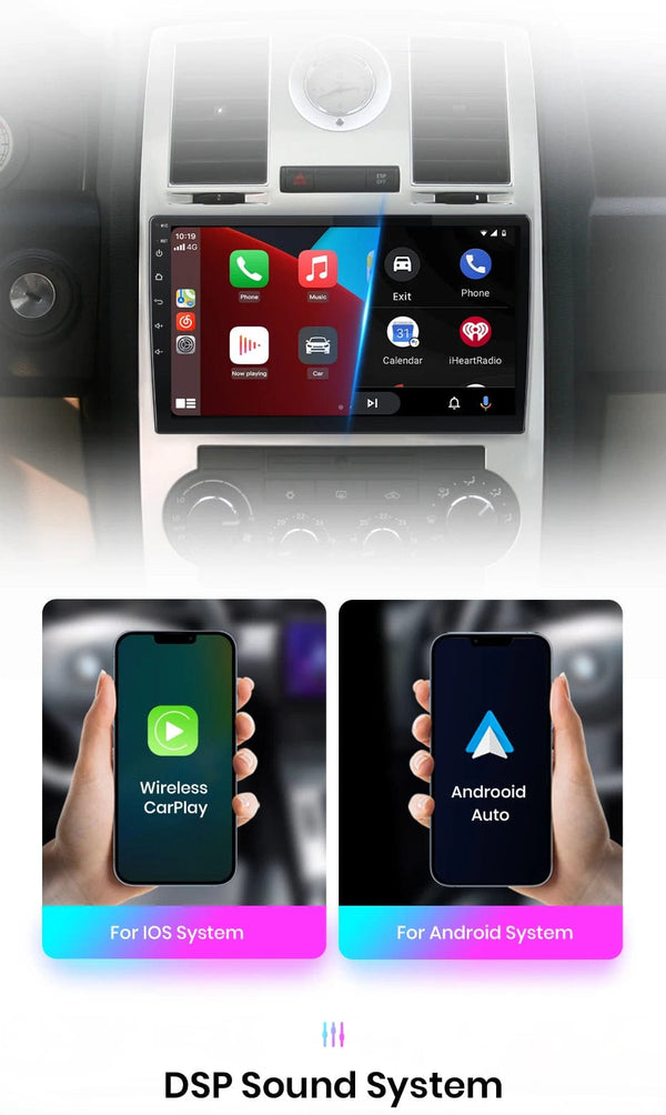 Planet Gates V1.C (1GB-32GB) / Poland Junsun Car Radio For Chrysler 300C Aspen 2004 - 2008 wireless CarPlay Android Auto car intelligent systems No 2 din 2din DVD