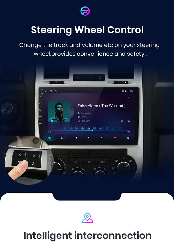 Planet Gates V1.C (1GB-32GB) / Poland Junsun Car Radio For Chrysler 300C Aspen 2004 - 2008 wireless CarPlay Android Auto car intelligent systems No 2 din 2din DVD