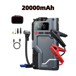 Planet Gates V5-20000mAh / CN Newsmy 5 In 1 Car Jump Starter with Air Compressor 20000mAh Portable Booster Charger 2000A Car Air Pump Battery Starting Device