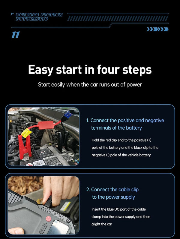 Planet Gates V5-20000mAh / CN Newsmy 5 In 1 Car Jump Starter with Air Compressor 20000mAh Portable Booster Charger 2000A Car Air Pump Battery Starting Device
