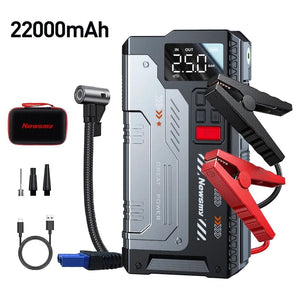 Planet Gates V6-22000mAh / CN Newsmy 22000mAh Jump Starter with Air Compressor Booster Tyre Inflator Portable Car Battery Power Bank Charger 12v Air Pump