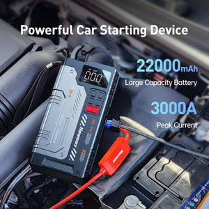 Planet Gates V6-22000mAh / CN Newsmy 22000mAh Jump Starter with Air Compressor Booster Tyre Inflator Portable Car Battery Power Bank Charger 12v Air Pump