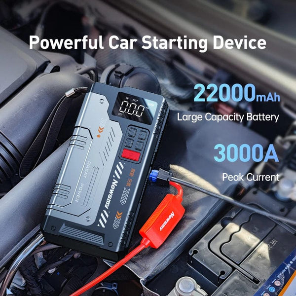Planet Gates V6-22000mAh / CN Newsmy 22000mAh Jump Starter with Air Compressor Booster Tyre Inflator Portable Car Battery Power Bank Charger 12v Air Pump