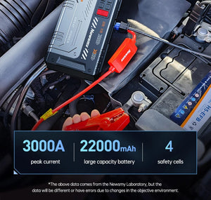 Planet Gates V6-22000mAh / CN Newsmy 22000mAh Jump Starter with Air Compressor Booster Tyre Inflator Portable Car Battery Power Bank Charger 12v Air Pump