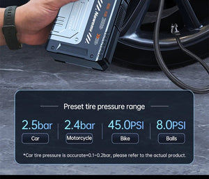 Planet Gates V6-22000mAh / CN Newsmy 22000mAh Jump Starter with Air Compressor Booster Tyre Inflator Portable Car Battery Power Bank Charger 12v Air Pump