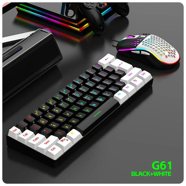 Planet Gates V700-WF 60% wired gaming keyboard, RGB backlight ultra compact mini keyboard, waterproof small compact 61 key keyboard for pc/Mac gamers