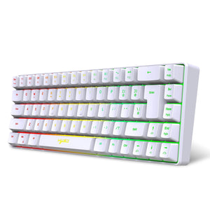 Planet Gates V700-WF 60% wired gaming keyboard, RGB backlight ultra compact mini keyboard, waterproof small compact 61 key keyboard for pc/Mac gamers