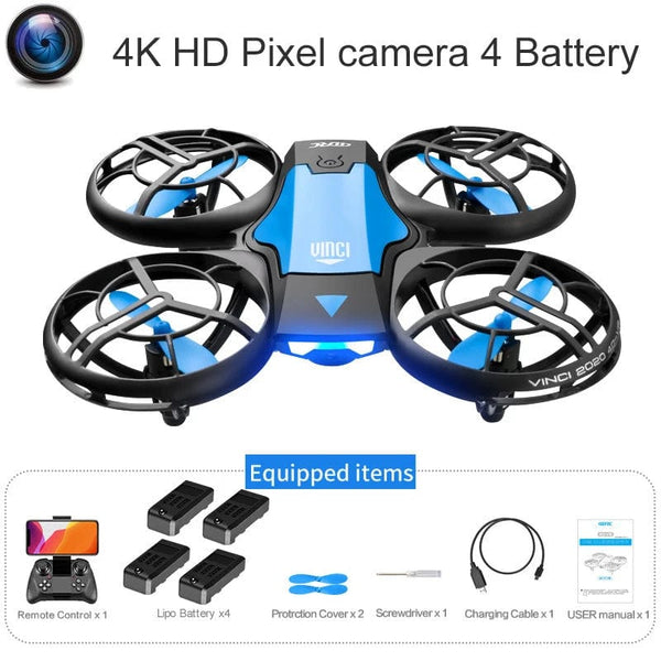Planet Gates V8 New Mini Drone 4K 1080P HD Camera Drones WiFi Fpv Air Pressure Height Maintain  Foldable Quadcopter RC Dron Toy Gift