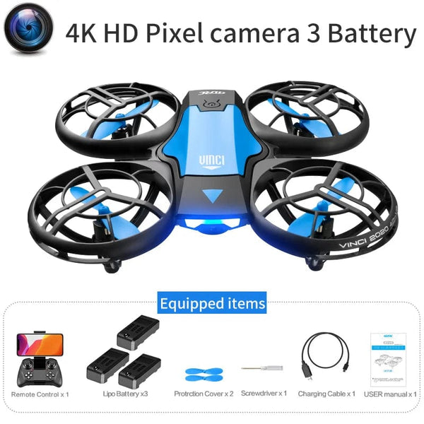 Planet Gates V8 New Mini Drone 4K 1080P HD Camera Drones WiFi Fpv Air Pressure Height Maintain  Foldable Quadcopter RC Dron Toy Gift