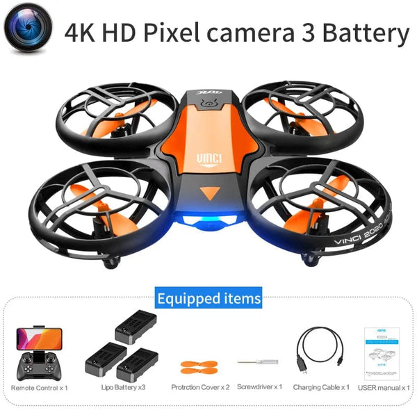 Planet Gates V8 New Mini Drone 4K 1080P HD Camera Drones WiFi Fpv Air Pressure Height Maintain  Foldable Quadcopter RC Dron Toy Gift
