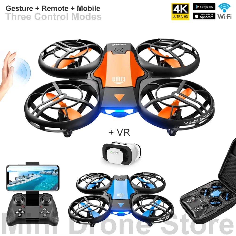 Planet Gates V8 Wholesale Induction Control RC Helicopters Toy Gift FPV VR Mini Drone 4k HD Aerial Photography Folding Quadcopter With Camera