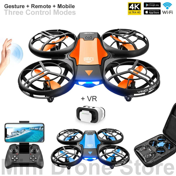 Planet Gates V8 Wholesale Induction Control RC Helicopters Toy Gift FPV VR Mini Drone 4k HD Aerial Photography Folding Quadcopter With Camera