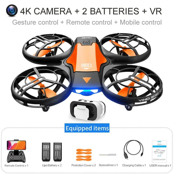 Planet Gates V8 Wholesale Induction Control RC Helicopters Toy Gift FPV VR Mini Drone 4k HD Aerial Photography Folding Quadcopter With Camera
