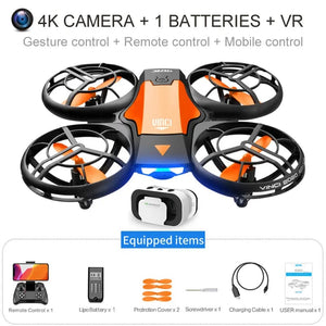 Planet Gates V8 Wholesale Induction Control RC Helicopters Toy Gift FPV VR Mini Drone 4k HD Aerial Photography Folding Quadcopter With Camera