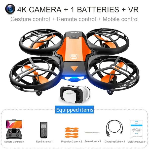 Planet Gates V8 Wholesale Induction Control RC Helicopters Toy Gift FPV VR Mini Drone 4k HD Aerial Photography Folding Quadcopter With Camera