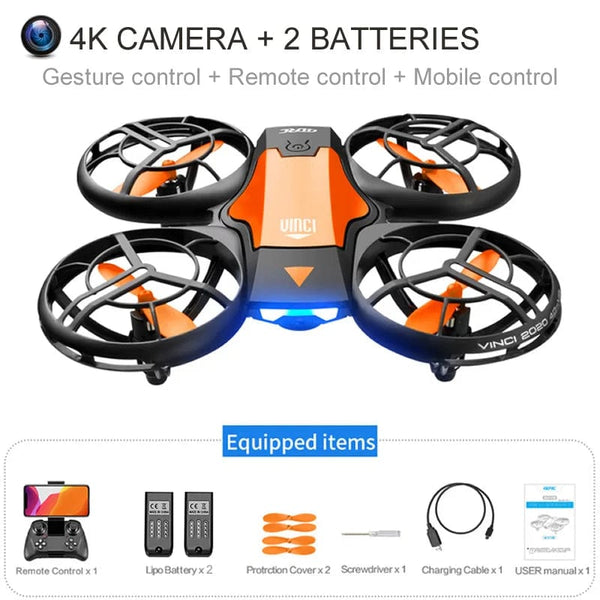 Planet Gates V8 Wholesale Induction Control RC Helicopters Toy Gift FPV VR Mini Drone 4k HD Aerial Photography Folding Quadcopter With Camera
