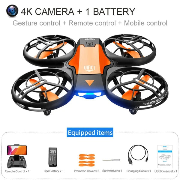 Planet Gates V8 Wholesale Induction Control RC Helicopters Toy Gift FPV VR Mini Drone 4k HD Aerial Photography Folding Quadcopter With Camera
