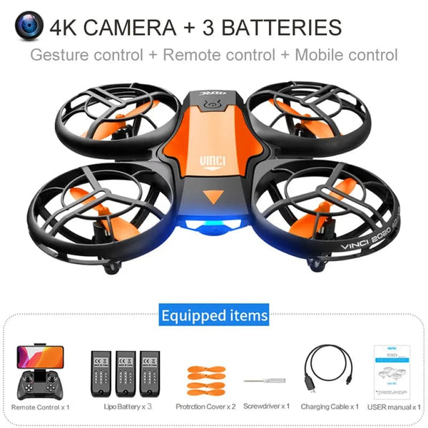 Planet Gates V8 Wholesale Induction Control RC Helicopters Toy Gift FPV VR Mini Drone 4k HD Aerial Photography Folding Quadcopter With Camera